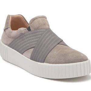 28. Romika Montreal Slip-on Fashion Sneaker in Taupe Velour